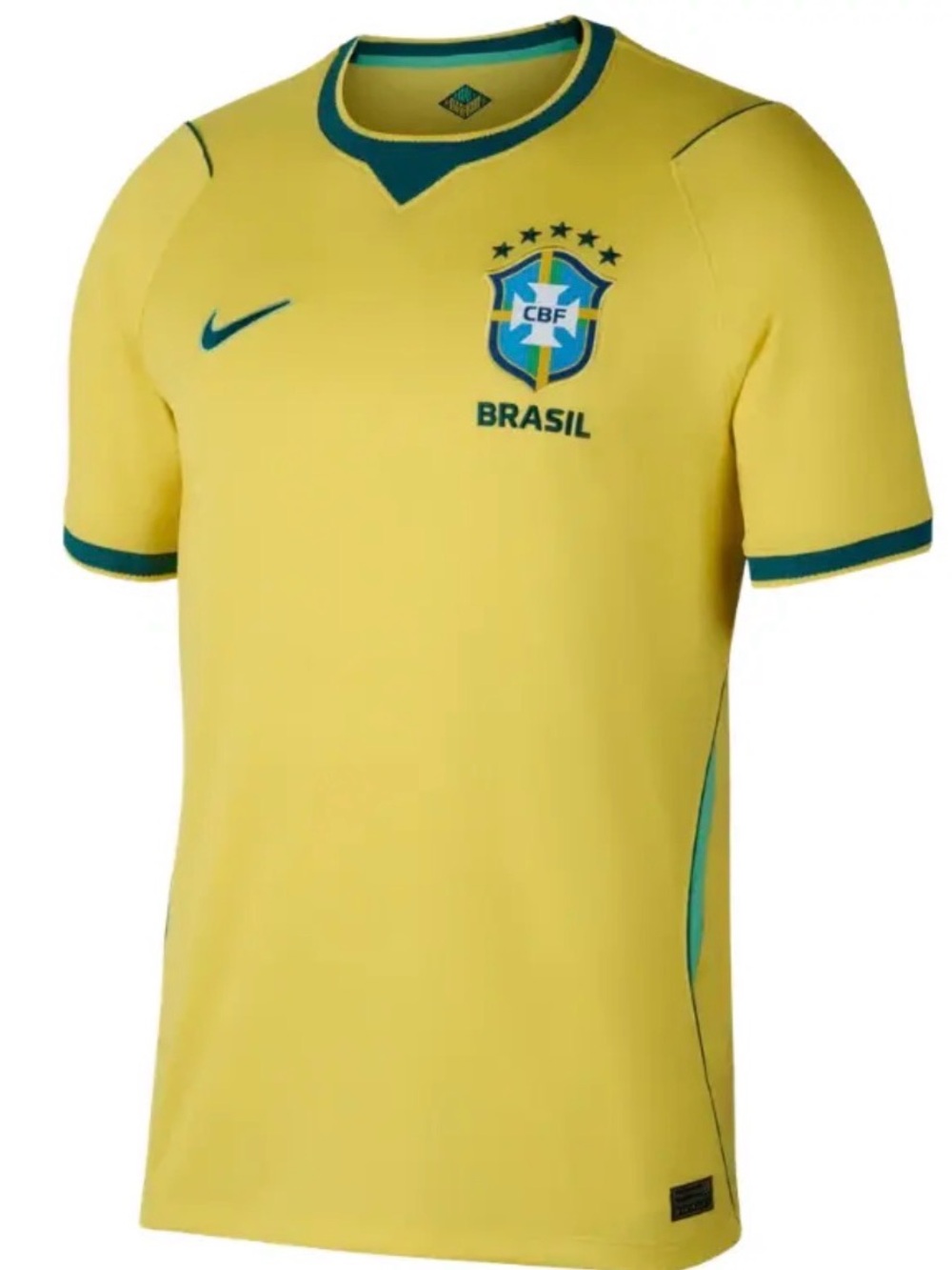 2026 FIFA World Cup Brazil CBF Soccer Jersey - Yellow with Green & Blue Crest